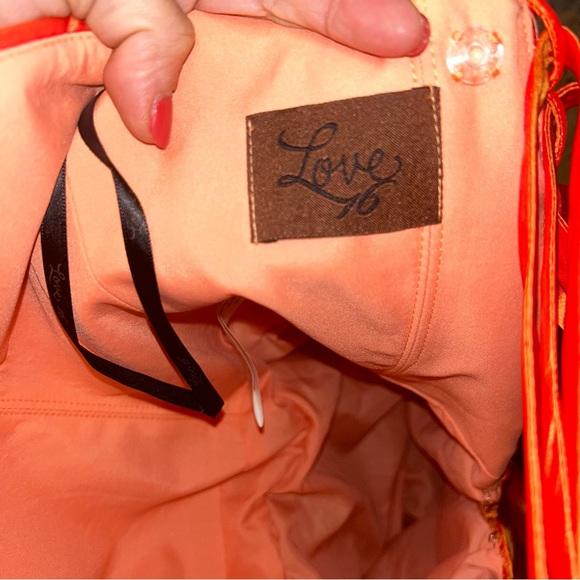 Love 16 Tangerine, Purple & Red Full Corset Strapless Prom Dress Size 02 - Picture 11 of 16